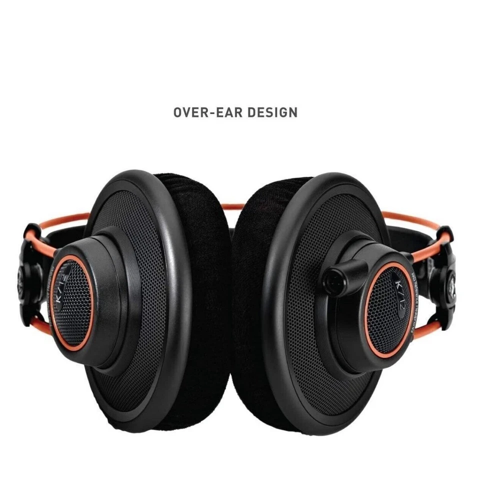 AKG K712 PRO Dynamic Reference Studio Open-Back Over-Ear Wired Black Headphones - Image 3 of 4