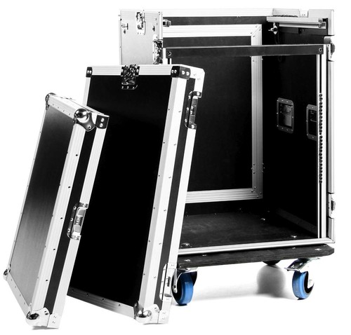 12/10 HE Winkelrack FLEX Kombicase L-Rack Kombi-Case 12 HE Flightcase Rack Case - Bild 1 von 12