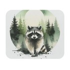 Mouse Pad (Rectangle) Raccoon in Watercolor Style Fantasy Design 6, Gift