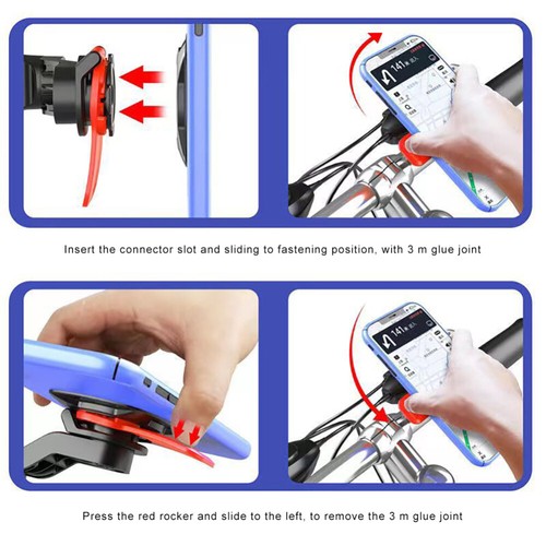 2 Sets Quad Lock Compatible Bike Motorcycle Phone Mount Holder Handlebar Mount - Photo 4 sur 14