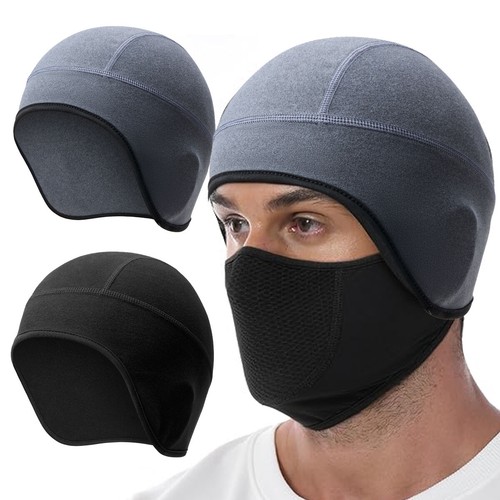 Winddichte Beanie Mütze Thermo Totenkopf Kappe Helmfutter Mütze für Männer Radfahren Laufen