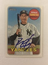 Ronald Torreyes Signed Autograph Auto 2018 Topps Heritage #642 New York Yankees