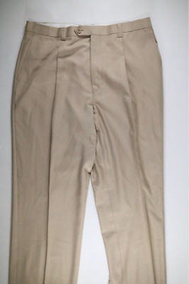 Mens Pierre Noir Beige Dress Pants Size 36 EUC