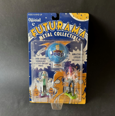 Futurama Hubert Farnsworth Et Leela Deux Figurines En Métal Die-Cast