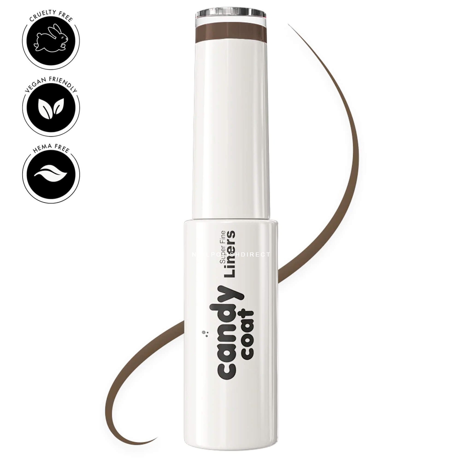 Candy Coat Hema Free Gel Nail Art Liner - Brown 10ml