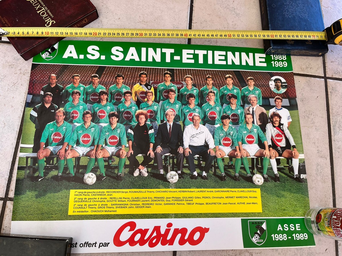 Autocollant Ancien De L'AS Saint-Étienne (ASSÉ) - 10 Cm, Vert, Club Français, Objet De Collection