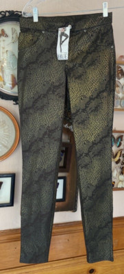 Nwt $58 HUE Python Microsuede Leggings Black Sz S stretch