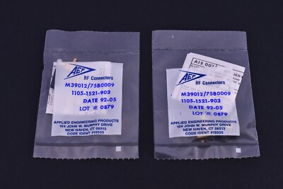 2 Radiall SMC 10GHz 50 Ohm RF Microwave Connector RG174/U RG316/U M39012/75B0009