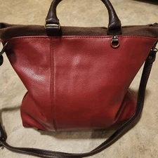 CHALA Charming Satchel Tote Burgundy Red Purse 