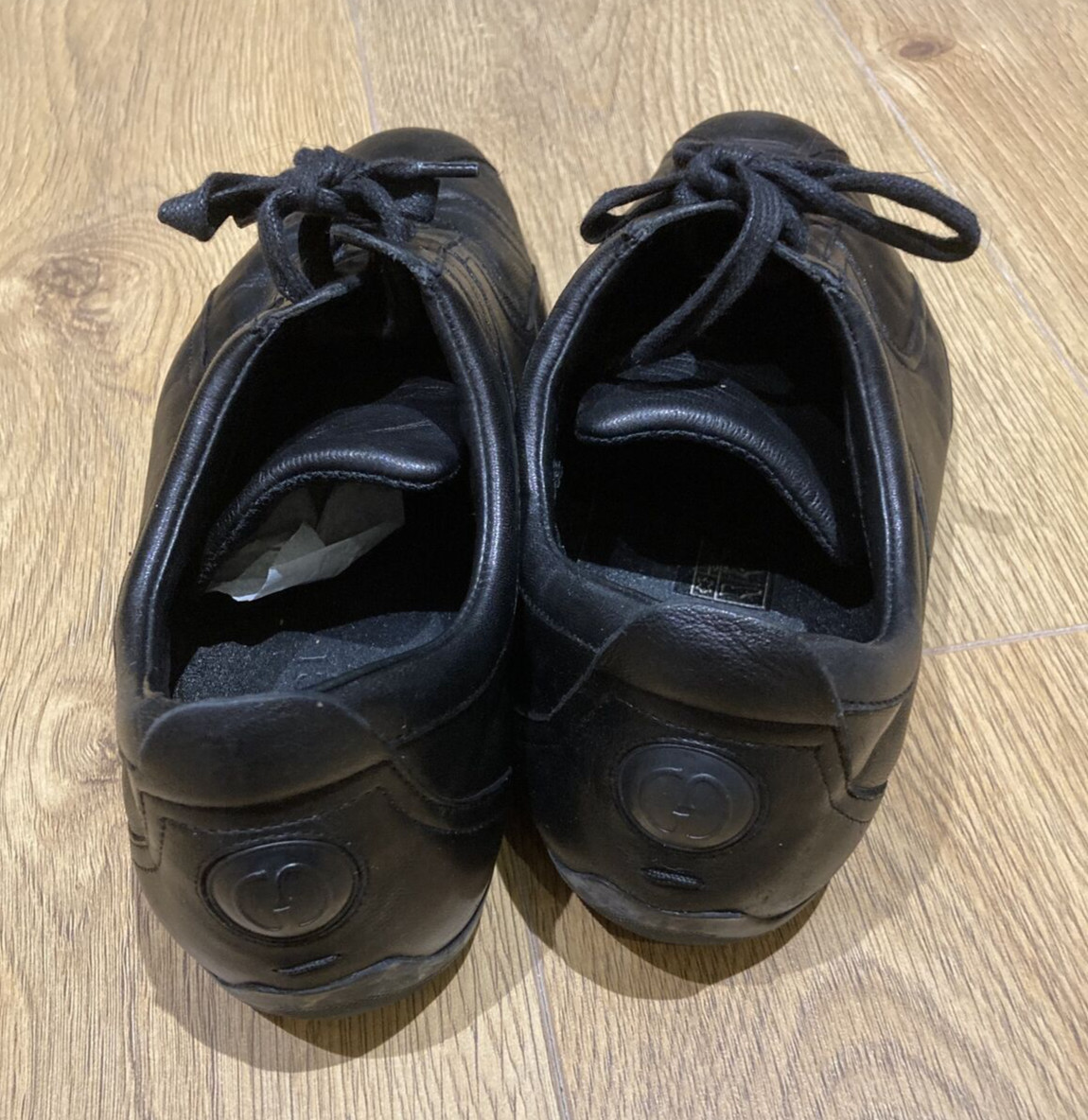 Vintage Y2K Gucci Black Leather Shoes/Trainers Size 41 E, (UK 7) 6