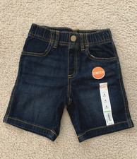 NWT Boys Jumping Beans Denim Dark Wash Elastic Waist Shorts: size 4