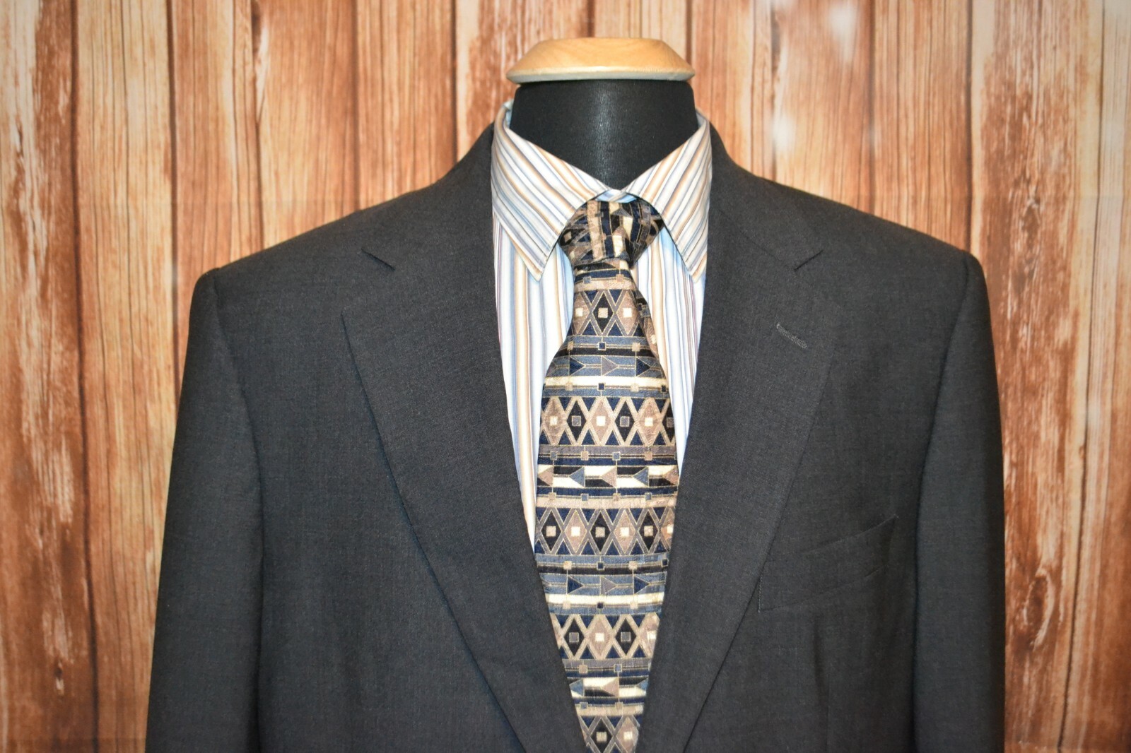 Brooks Brothers 346 Men's Stretch Charcoal 2 Front Button Sports Coat Sz 43R thumbnail 2