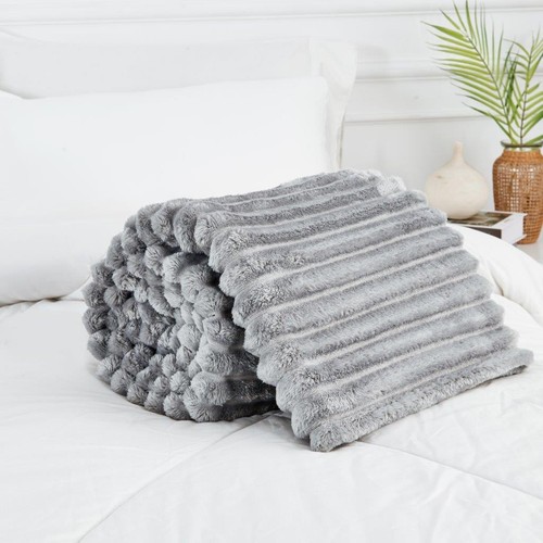 Osum Chunky Cord Ribbed Throws Soft Large Fluffy Cosy Sofa Bed Settee Blankets - Picture 26 of 38
