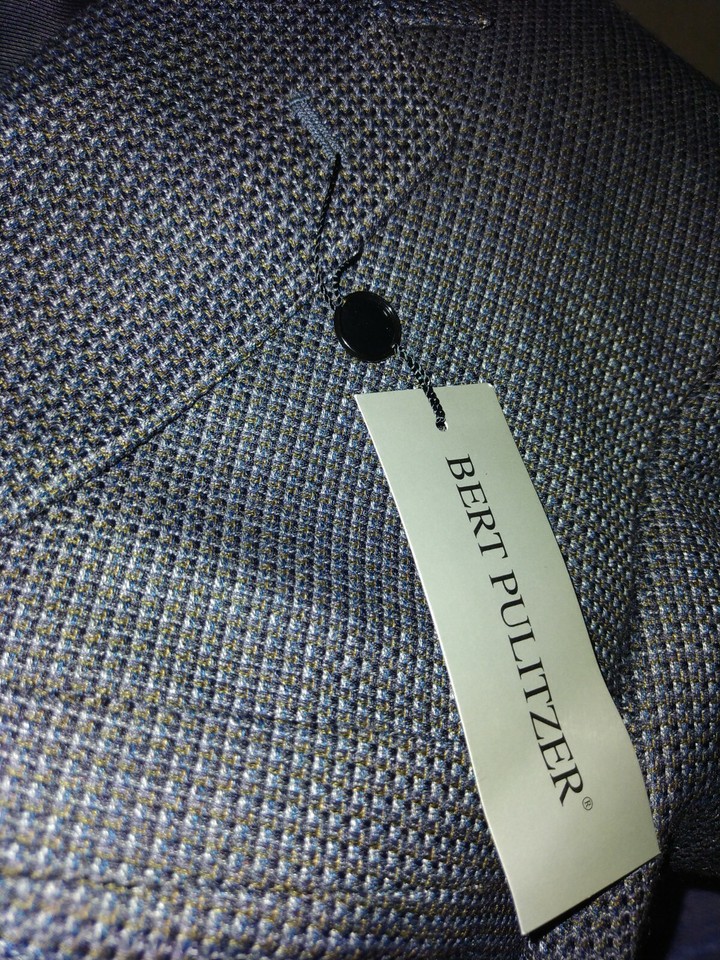 NWT 48L Teal Blue Orange Black Tweed Check Blazer Sport Coat Jacket eBay