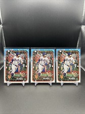 2024 Topps Holiday #H61 Jeff McNeil New York Mets Baseball Card Lot Of 3 Cards