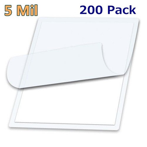200 Letter Size Thermal Laminating Pouches Sheets 9 x 111/2 5 Mil Free