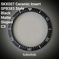 SEIKO Bezel Insert SKX007 / S383 Black Matte Ceramic Sloped C3