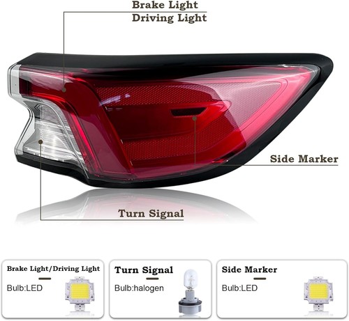 For 2020-2022 Ford Escape Right Passenger Side Outer Tail Light Rear Brake Lamp - Picture 3 of 7