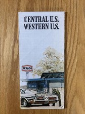Texaco Map Central Western US Minnesota Illinois More 1975 Gas Oil Advertising