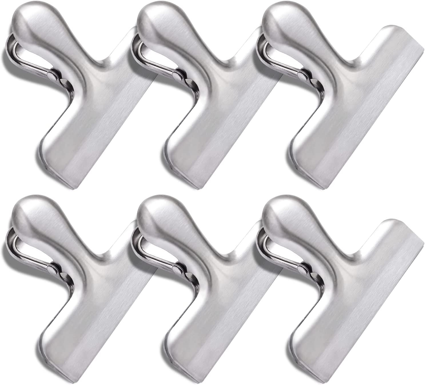 6 Pack Bag Clips, Stainless Steel Chip Clip, Chip Clips Bag Clips Food Clips, Ba