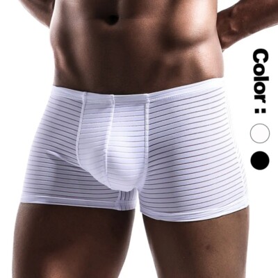 Männer Boxer Shorts Briefs Ice Silk Unterwäsche Breathable Soft Seamless Kurz DE