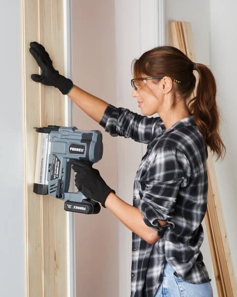 FERREX 18v 2 in 1 Nail Staple Gun Cordless Electric Heavy duty