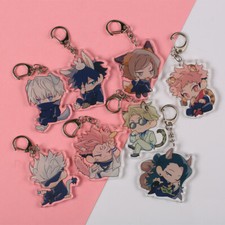 Jujutsu Kaisen Gojo Satoru Yuji Acrylic Keychain Key Ring Race Strap Cosplay