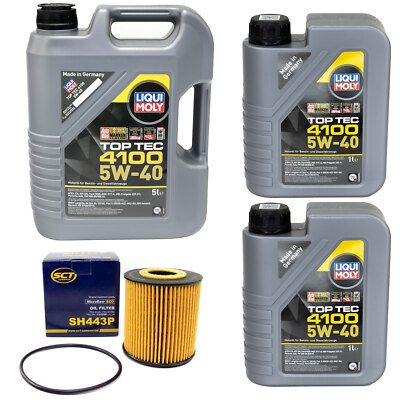 Motoröl Set Top Tec 4100 5W-40 LIQUI MOLY 7 Liter + Ölfilter für Volvo S80 I 2.8