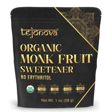 Tejonova Monk Fruit Powder Sweetener Organic Sugar Susbtitute, 1oz 200 Servings