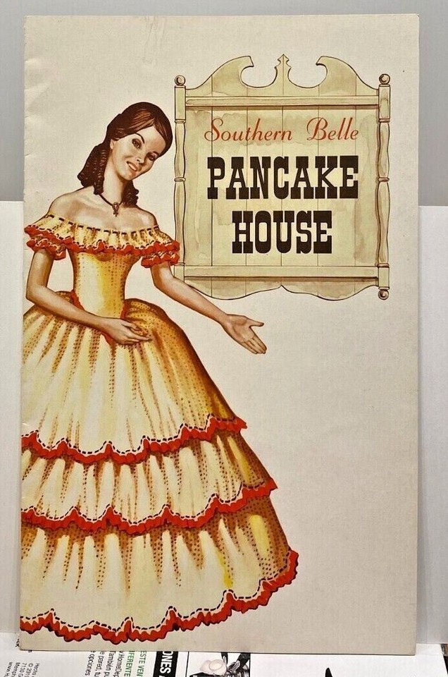 1960s Southern Belle Pancake House Restaurant Menu Camp Bowie Fort