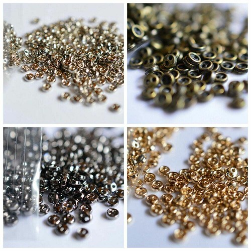 Clothing Metal 2-Holes Doll Button Sewing Buttons Round Buttons Apparel Sewing - Picture 4 of 16