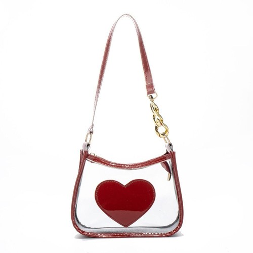 Zipper PVC Jelly Bag Dumpling Shape Printed Crossbody Pouch Cute Handbag Gift - Picture 11 of 13