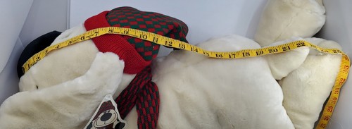 Rufus Dog Plush Tan Black Knit Hat 31 Inch Long Stuffed Animal Toy Christmas - Picture 8 of 12