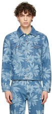 Marc Jacobs Heaven Blue Heaven By Marc Jacobs Denim Laser Floral Jacket - Bnwt
