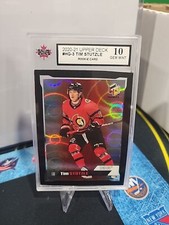 2020-21 UPPER DECK #HG-3 TIM STUTZLE ROOKIE CARD KSA 10 GEM MINT HOLOGRFX. rookie card picture