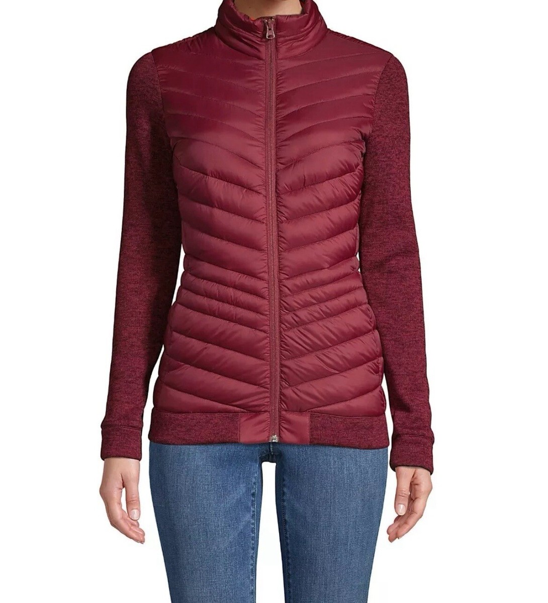 LANDS' END PM Ultra Lightweight Down Packable Sweater Fleece