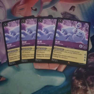 Lorcana Shimmering Skies - Olaf, Happy Passenger - Rare X4 