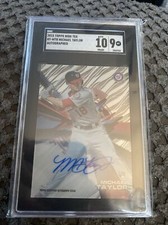 2015 Topps Bowman High Tek Michael Taylor RC Auto HT-MTR Sec 10 Auto 9 Card 🔥📈