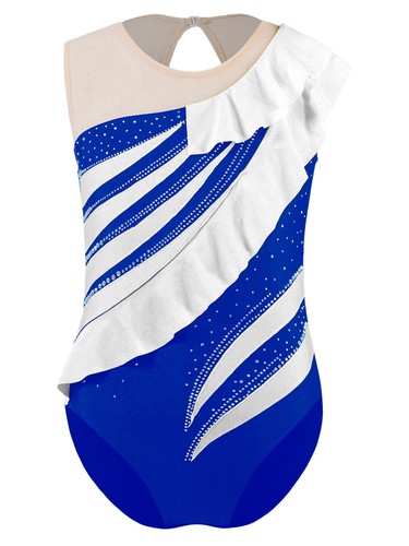 Kids Girls Unitard Performance Bodysuit Modern Jumpsuit Ballerina Leotard Gym - Picture 22 of 53