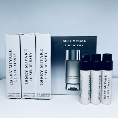 3x Issey Miyake Le Sel d'Issey Eau de Toilette .02oz/.6ml
