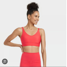 All in Motion Effortless Support Medium Support Sports Bra Light Red/Pink Large