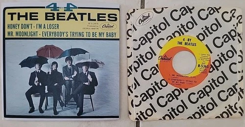 The Beatles 4-By The Beatles EP Capitol R-5365 45rpm Sleeve & Repro Hard Jacket