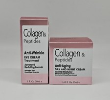 2 PC Set SPA COLLAGEN & PEPTIDES DEAD SEA SALTS Day & Night Cream + Face Serum