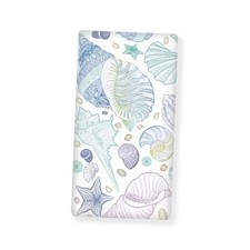 Seashell Fitted Crib Sheet Starfish Conch Blue Purple Green Standard Crib Teal