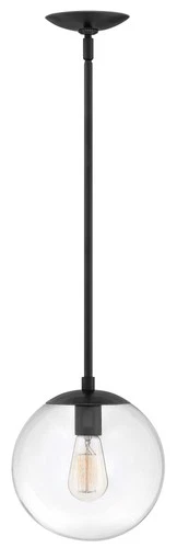Hinkley Lighting 3747 Warby 1 Light 10"W Globe Pendant - Black - Picture 7 of 12