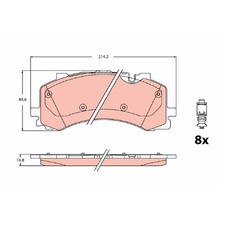 Satz Bremsbeläge Bremsklötze vorne für Audi A6 4AH C8 4A2 4A5 A7 4KA A8 | 246