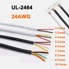 Cavo Multiconduttore 24AWG Flessibile 2-10 Core Nero Bianco Segnale Alimentazione Dati Auto
