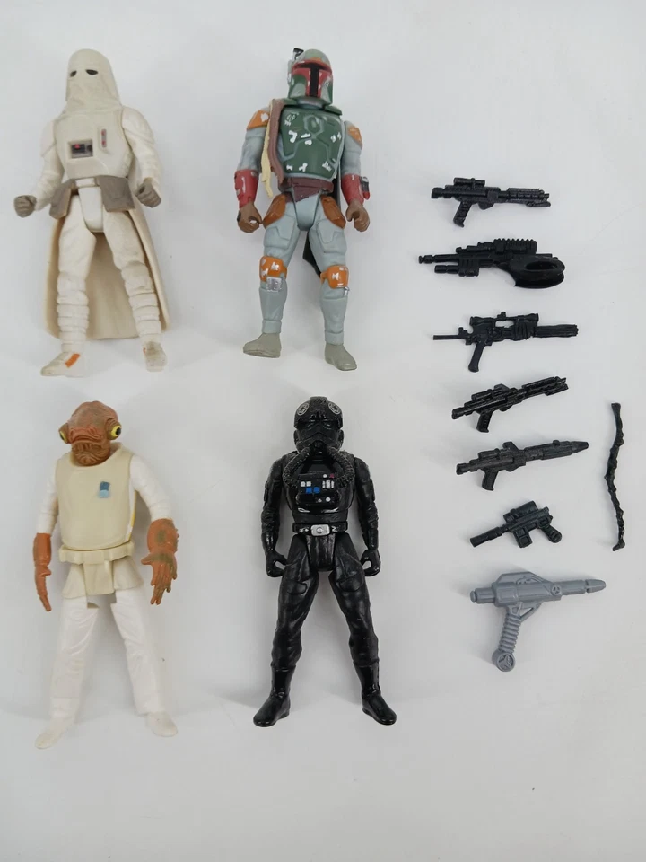 Lote de 10 figuras sueltas Star Wars POTF Darth Vader Piett Tarkin Boba Fett con artículos Foto 4 de 4