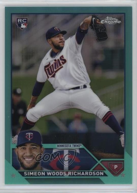 2023 Topps Chrome Aqua Refractor /199 Simeon Woods Richardson #173 11sh