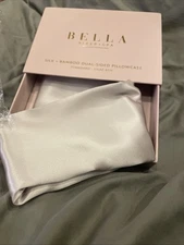 NIB Bella Sleep Spa Silk and Bamboo Dual Sided Pillowcase Standard Size in Lilac